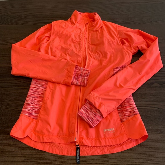 Running room light jacket/ removable vest. Bright coral pink - Picture 1 of 3